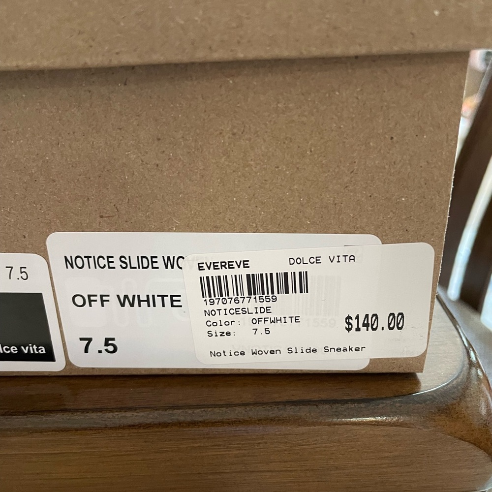 Dolce Vita Cream Woven Lace-Up Sneaker with Gum Sole - Picture 6 of 8